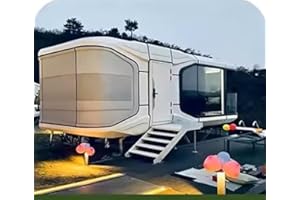 Tiny Prefab House. Container Movable House. Solar Powered Mobile Container House Modular Guest House. 2 Spacious Bedroom + Lu
