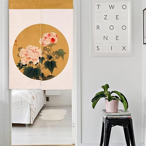 Amazon Mr Fantasy 中国風のれん 飾り暖簾 おしゃれ 目隠し 綿麻製 間仕切り 風水 玄関カーテン のれん オンライン通販