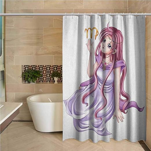 Amazon Com Zodiac Virgo 3d Printed Shower Curtain Manga Style