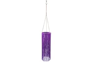EONBES Tassel Windsock, Ribbon Wind Streamer for Outdoor and Indoor Decorations, 37.5-Inch (Violet)