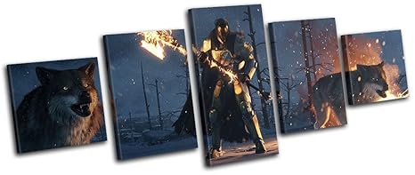 Bold Bloc Design - Destiny Rise of Iron XBOX ONE PS4 Gaming 200x80cm MULTI Leinwand Kunstdruck Box gerahmte Bild Wand hangen 