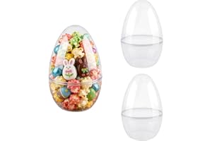 Large Easter Eggs - 12 Inch Jumbo Fillable Plastic Eggs for Easter Basket Filler, Party Centerpiece & Spring Home Decor (2Pcs