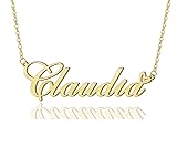 Claudia Heart Name Necklace 18k Gold Plated