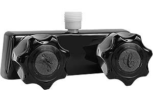 EXCELFU RV Shower Faucet, 4" Camper Shower Faucet Valve Diverter with Knobs for Outdoor and Indoor for RV Camper Trailer Moto