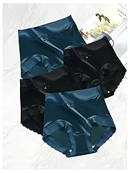 SOLY HUX Women's Satin Silk Briefs Scallop Trim No