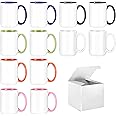 Sublimation Mugs 15 oz Set of 12 Sublimation Blank with Box Bulk Coffee Mugs Coffee Cups Tazas Para Sublimar 6 Assorted Colors