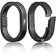 FEGVE Titanium Small Key Chain Rings, Quick Release Connecting Keychain Mini Carabiner for Keys Wristlet Bag