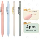 FIOVER 4PCS Cute Cat 0.5 mm Gel Pen Set Black Ink Quick Dry Press view 2