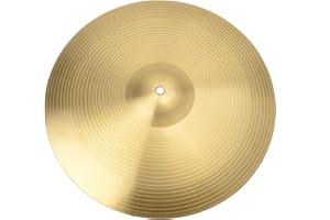 CCTSA 16 inch Crash Cymbal,Professional 0.7mm Durable Copper Alloy Crash Cymbal for Drum Set,Golden