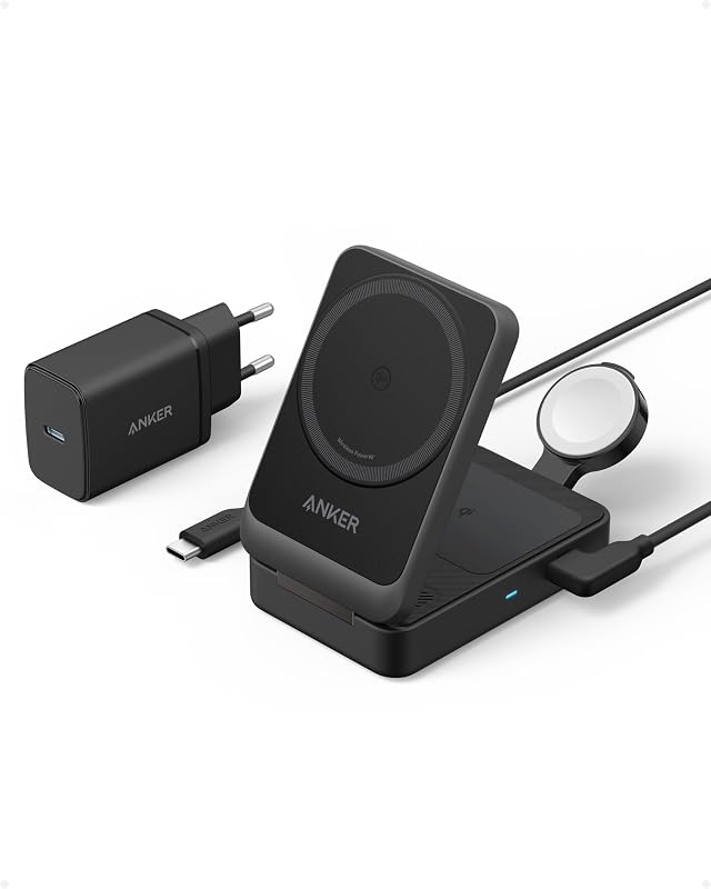 MagGo Caricatore Wireless iPhone 15W, Base di Ricarica 3 in 1