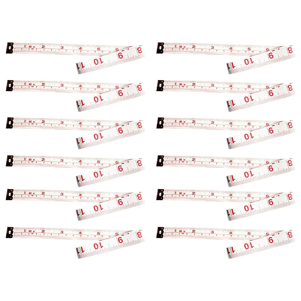 Body Measuring Tape 12 Pack – Dual Sided 60 Inch/150cm Soft Flexible Sewing Tape Measure for Tailor, Fabric, Dressmaking, BMI, Weight Loss, Body & Waist – Fiberglass, Portable, White