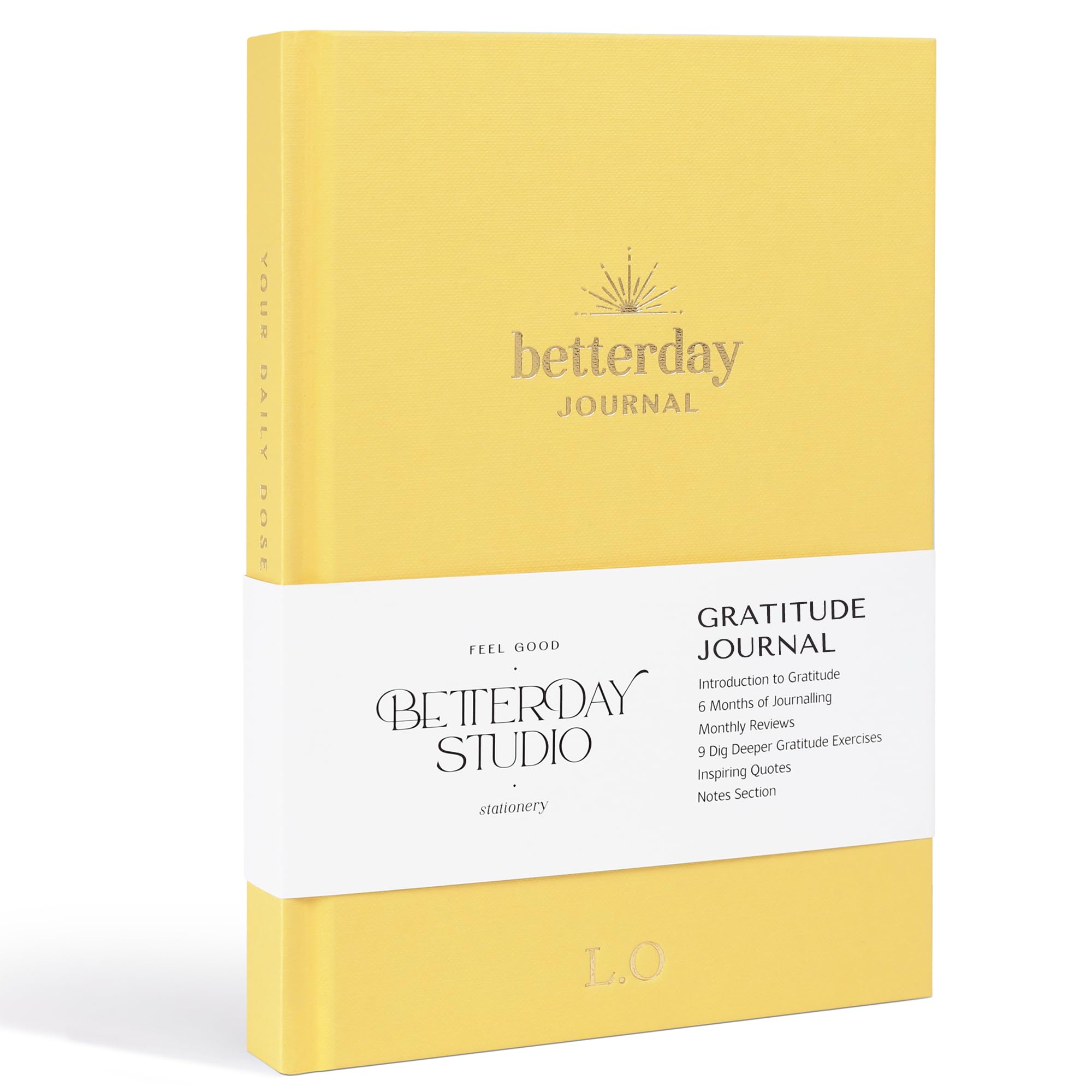 Betterday Gratitude Journal for Women | Affirmation Journal - Daily Journal for Happiness, Reflection Journal with Prompts - Mindfulness Journal & Self Care Book | Gratitude Diary, Sunshine Yelllow