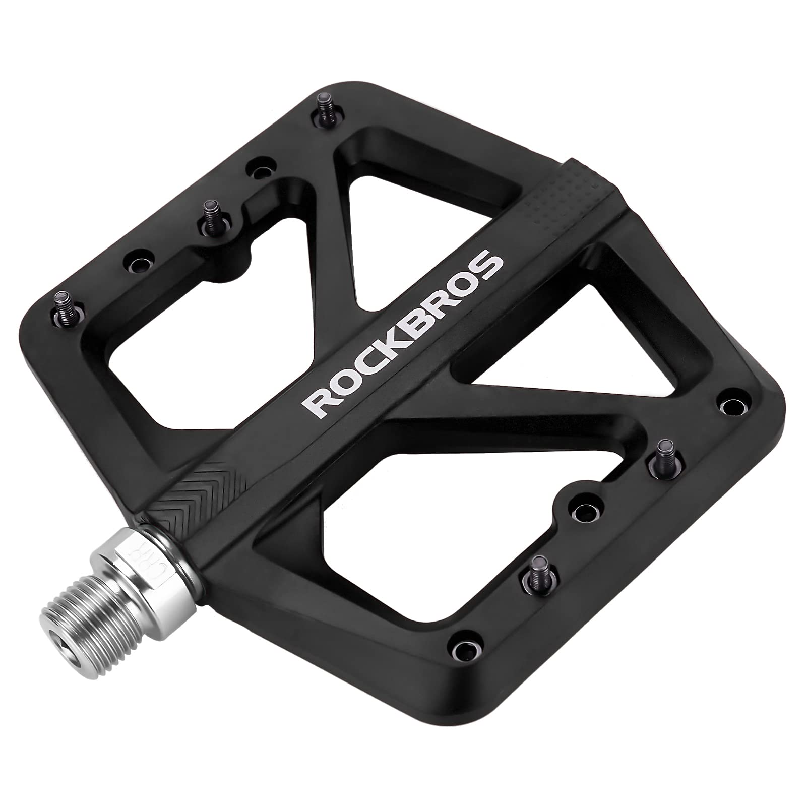 Photo 1 of ROCKBROS Mountain Bike Pedals MTB Pedals Lightweight Nylon Composite Bicycle Flat Pedals 9/16" DU Bearing Bike Platform Pedals for BMX MTB Mountain Road Bike