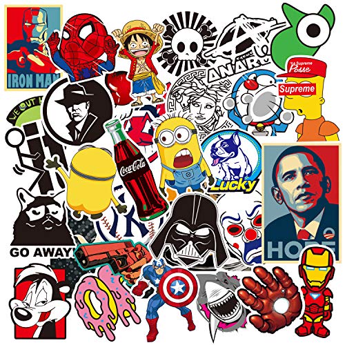 Sticker 200 Pcs Vinyl Waterproof Stickers Laptop Luggage Stickers Skateboard Guitar Travel Case Graffiti Sticker Door Car Motorcycle Bicycle Stickers Teens Adults Girls Boys (200 pcs)