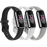 3 Pack Fitbit Luxe Bands - Compatible with Fitbit Luxe, Soft Silicone Wristband Replacement Straps for Women & Men