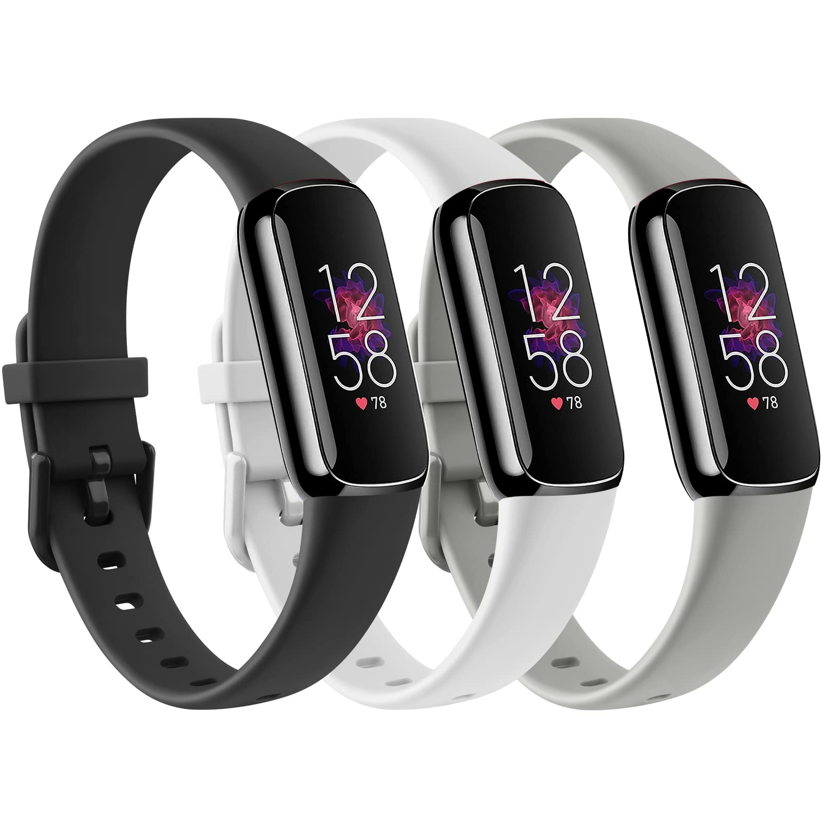 Fitbit Luxe Bands 3 Pack - Soft Silicone Wristband
