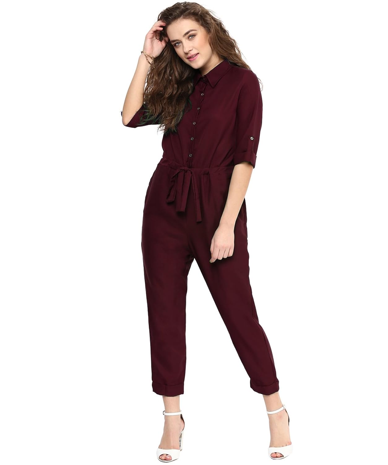 uptownie lite women's jumpsuit (lite maroon)