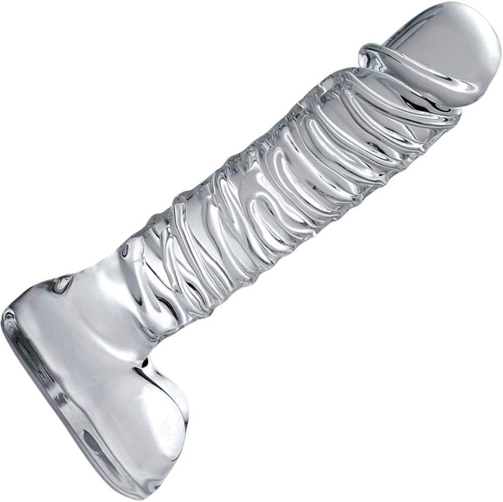 Glâ'Š-Š Textured Dong 8.5" Clear