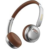 SUNJOM Sirius 70Hrs Playtime 70S 80S Style Low Latency Wireless ANC Active Noise Cancelling Reduction Retro Headphones Bluetooth Lightweight with Microphone Type-C Charging for Gym Travelling