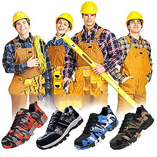 image for JACKSHIBO Steel Toe Work Shoes for Men Women Safety Shoes Breathable I