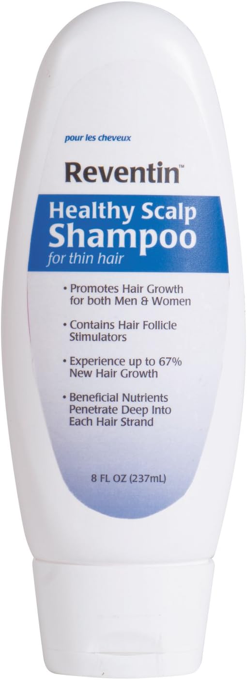 Reventin Healthy Scalp Shampoo for Thin Hair for Longer and Thicker Hair Growth for Men and Women - Fast Results. 8 FL OZ