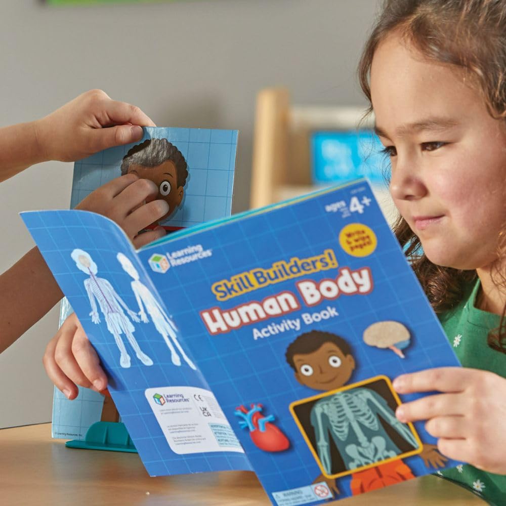 Learning Resources Skill Builders! Human Body Activity Set,17 Pieces, Ages 4+, Preschool Learning Activities, Preschool Science, Preschool Activity Book,Human Body Parts for Kids