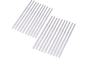 QOOMOG 20 Pieces 1/4" 6061 Aluminum Round Rod 12" Long,T6511, Extruded, 0.25" Diameter