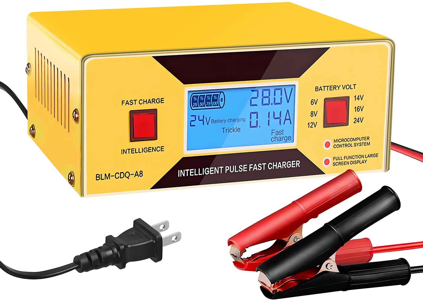 Photo 1 of Car Battery Charger Automatic, 6/8/12/14/16/24V Adjustable Voltage Battery Charger 0-10A, Battery Maintainer, Smart Trickle Charger for Golf Cart, Car,Automotive,Motorcycle,Lawn Mower,Marine,Boat,ATV