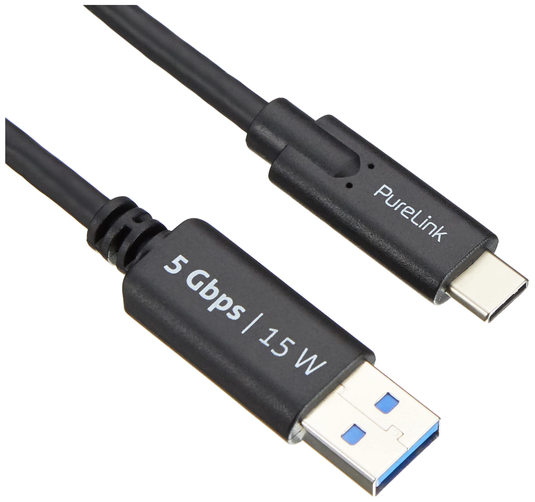 PureLink USB-C to USB-A Cable, USB 3.1 Gen 1 with 5 GB/s Data Transfer, Black, 1.50 m