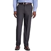 Haggar Mens Classic Fit Flat Front Flex Waistband Stretch Dress Pant