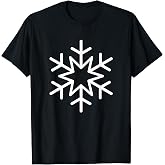 Christmas Gifts Snowflake T-Shirt - Unisex-Adults, Women - Winter - Black - Short Sleeve - Snowflake Design