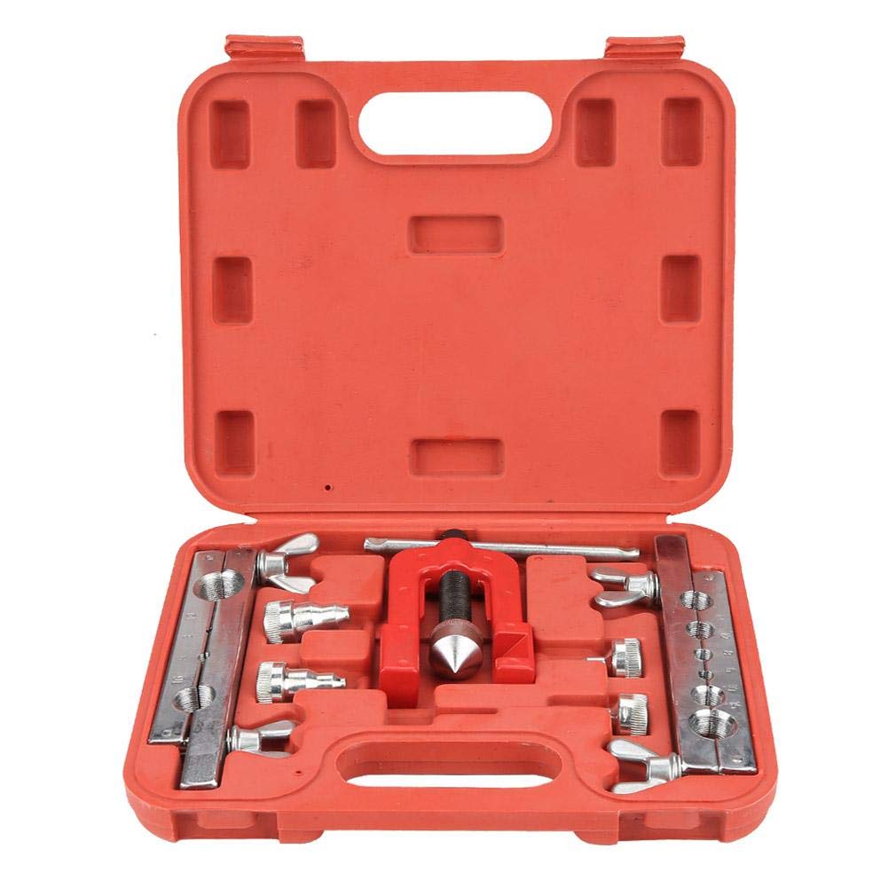 Flaring Tool Metric + Akozon Flaring Tool 3-16mm Manual Pipe Flaring Expander Tool Copper Heads Tube Swaging Kit Brake Fuel Tube Repair Flare Professional Set