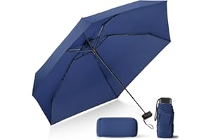 LEAGERA Compact Travel Umbrella with Case - Mini Umbrella for Purse, Small Lightweight &Tiny Design Perfect for Parasol Outdoor Sun&Rain Umbrellas