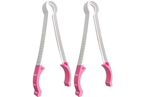 Matyz 2-PACK Baby Bottle Tongs with Non-Detachable Silicone Tips (Pink, 2 PCS), Non-Slip Grip, BPA-Free, Compact and Lightweight, Multipurpose for Bottle-Nipples or Pacifiers