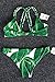 Cupshe Fashion Women's Jade Leaves Printing Halter Padding Bikini Set Beach Swimwear