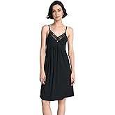 GYS Women's Full Slips Soft Bamboo Viscose Adjustable Spaghetti Straps Sleeveless Nightgowns