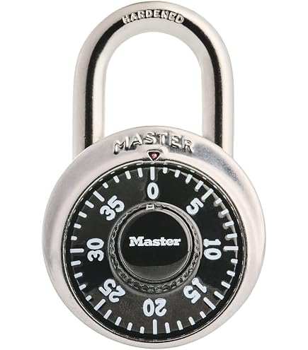 Master Lock 1525 Combination Padlock – V69 Series Only, 3-Digit Dial, Hardened Steel Shackle, Black