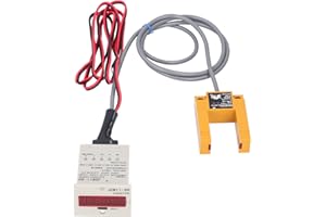 WISOQU Digital Display Counter,BEM?6H?30E4?CT Electronic Industrial Sensor Automatic Induction Digital Display Counter with Wire,3 Counting Method(DC12-24V)