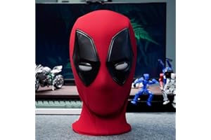 DCKENGO Dead-pool-Mask for Kid, Knitted Breathable Dead-pool-Hero Mask, Halloween Children Cosplay Costumes Mask Silicone Eye