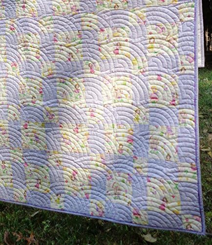 Pinewater Quilting Throw Twin Lavender Fairy Princess Quilt 62 x 77 Inches