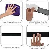Vuzvuv 8Pk Cork Board Strips Black White Grey Pushpins Clips Self-Adhesive Felt view 3