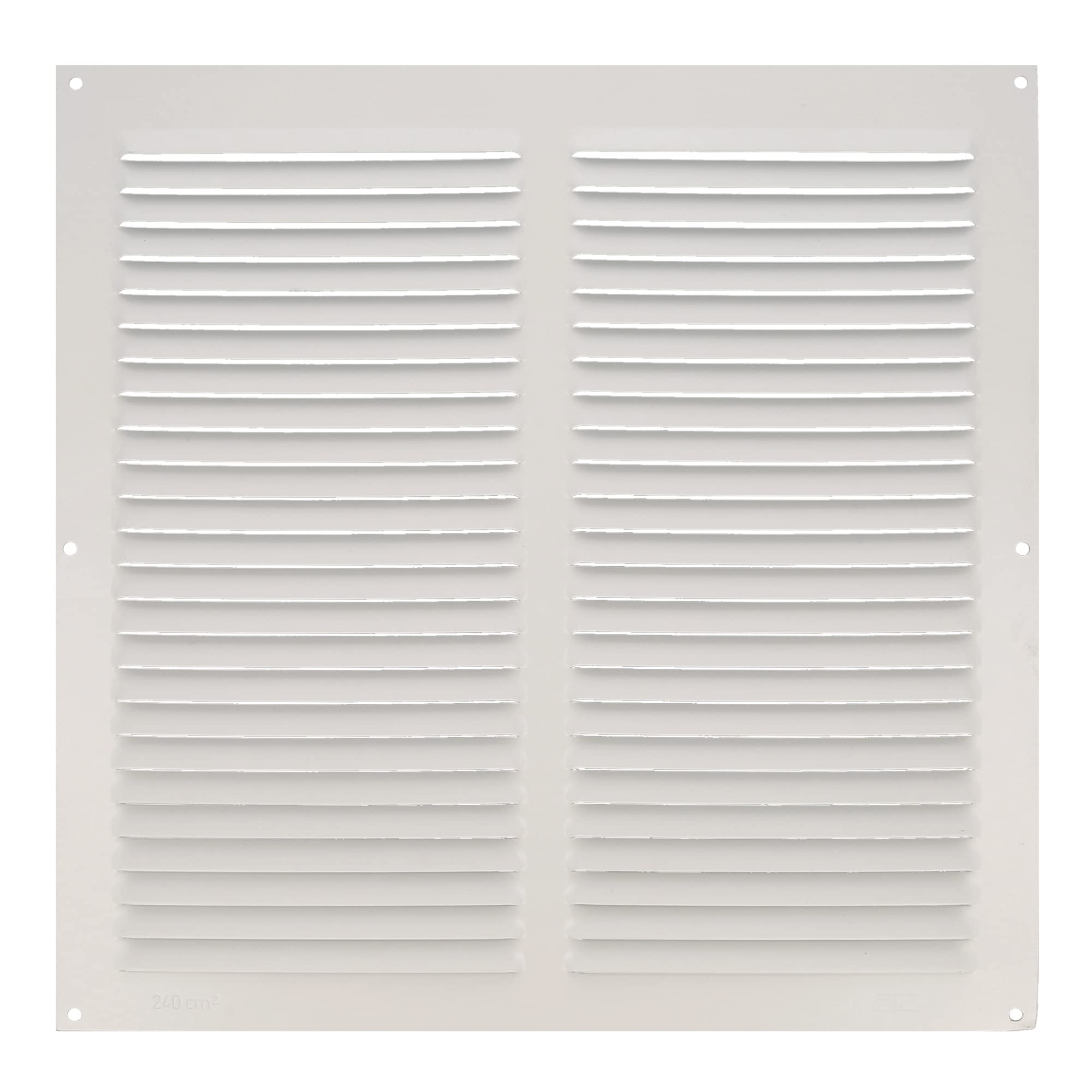 Amig - Square Aluminium Grille with Mosquito Net | Ventilation Grids for Air Outlet | Ideal for Kitchen and Bathroom Ceiling | Measures 250 x 250 mm | White