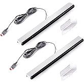2 Pcs Replacement Motion Sensor Bars for Wii & WiiU Game Console, Wired Infrared IR Ray Sensors (Pack of 2)