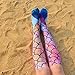 Oryer 2 Pairs Womens Mermaid Socks 3D Printing Long Knee High Socks Stockings