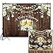 Funnytree Rustic Wood Flowers Baby Shower Backdrop Baby is Brewing Party Background for Photography Boy Girl Floral Photo Booth Cake Table Decorations Banner