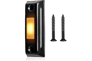 1 Piece Doorbell Push Button Lighted Doorbell Button with Yellow LED Light Metal Wall Mounted Door Bell for Garage House Offi