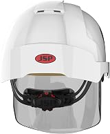 JSP EVO VISTAshield EN 397 Safety Helmet with Integrated Faceshield White Smoke view 4