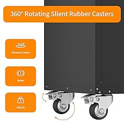 LCAOPC Metal Storage Cabinet with Wheels
