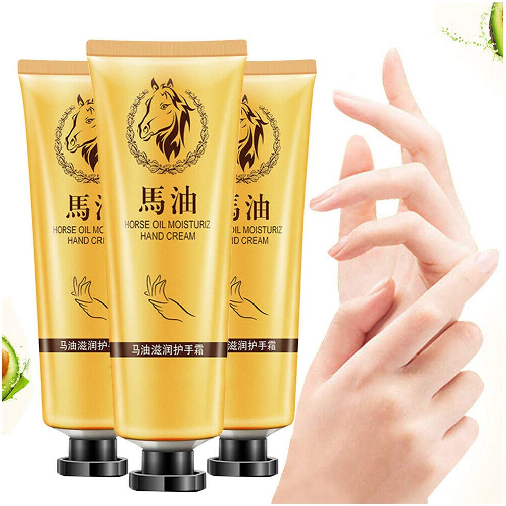 Hosuho Foot Hand Cream, 30ml Anti-Aging Horse Oil Dry Skin Care Moisturizing Whitening Cream, Anti-Aging Anti-crack Soft Hand Cream Hand Care