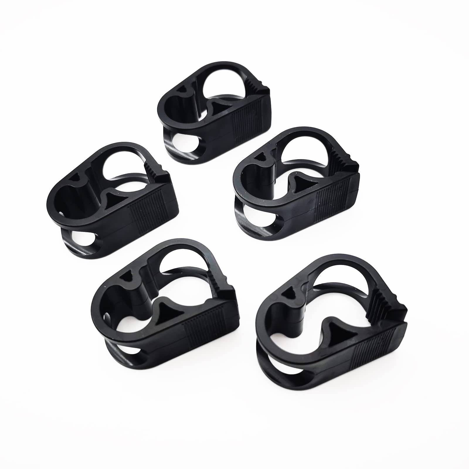 5PCS Black Adjustable Plastic Hose Clamps 6-12mm/0.236-0.472 in Shut Off Plastic Pinch Clamp Siphon Hose Flow Control Valve Laboratory Tube Clamp